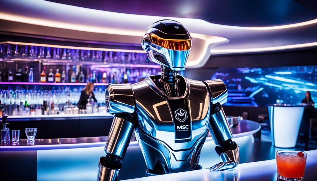 Roboterbarkeeper im MSC Starship Club